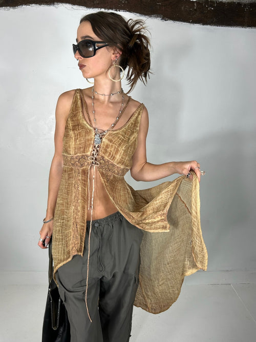 927 Lace-Up Drape