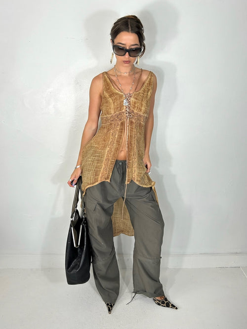 927 Lace-Up Drape
