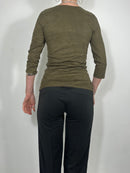 017 Suede Cut Out Top