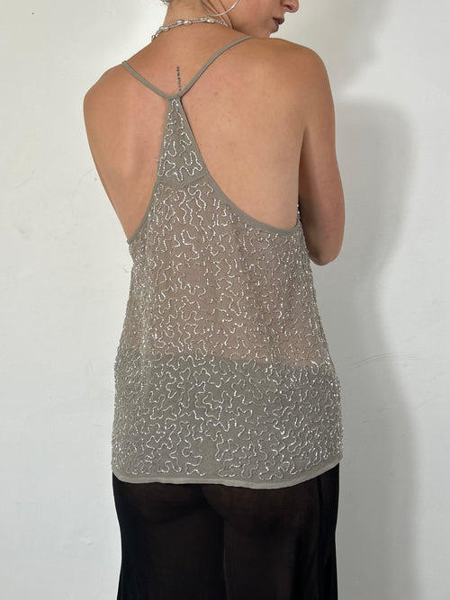 093 Beaded Drape Cami