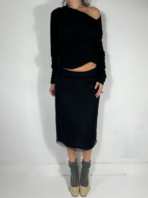 157 Beaded Midi