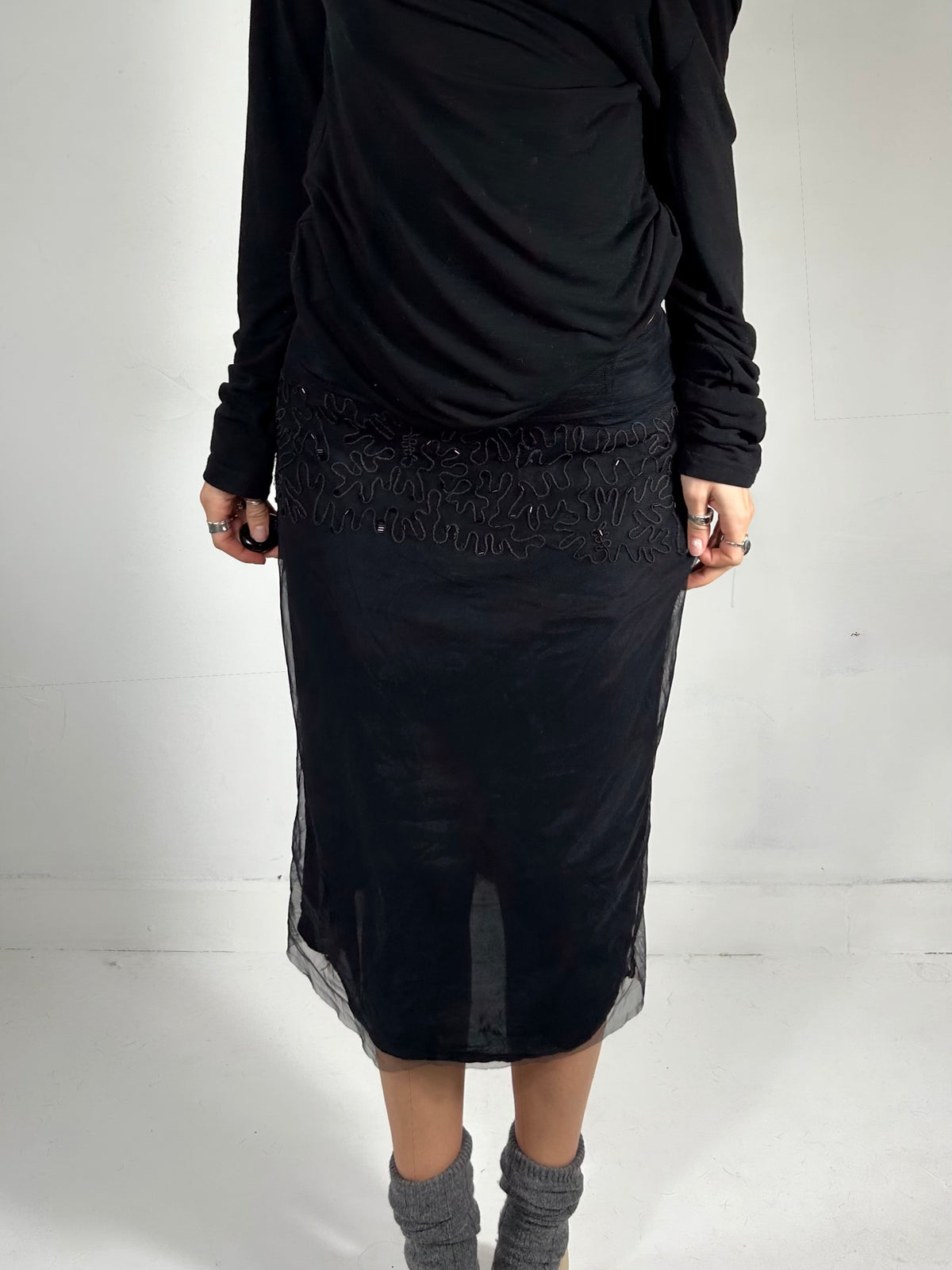 157 Beaded Midi