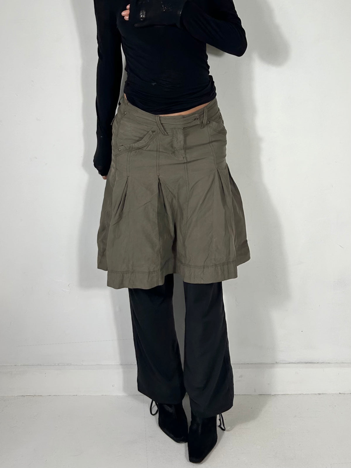 215 Khaki Midi