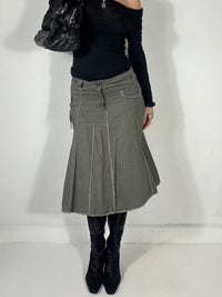220 Raw Hem Midi