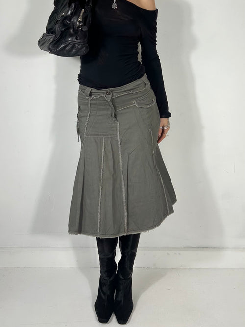 220 Raw Hem Midi