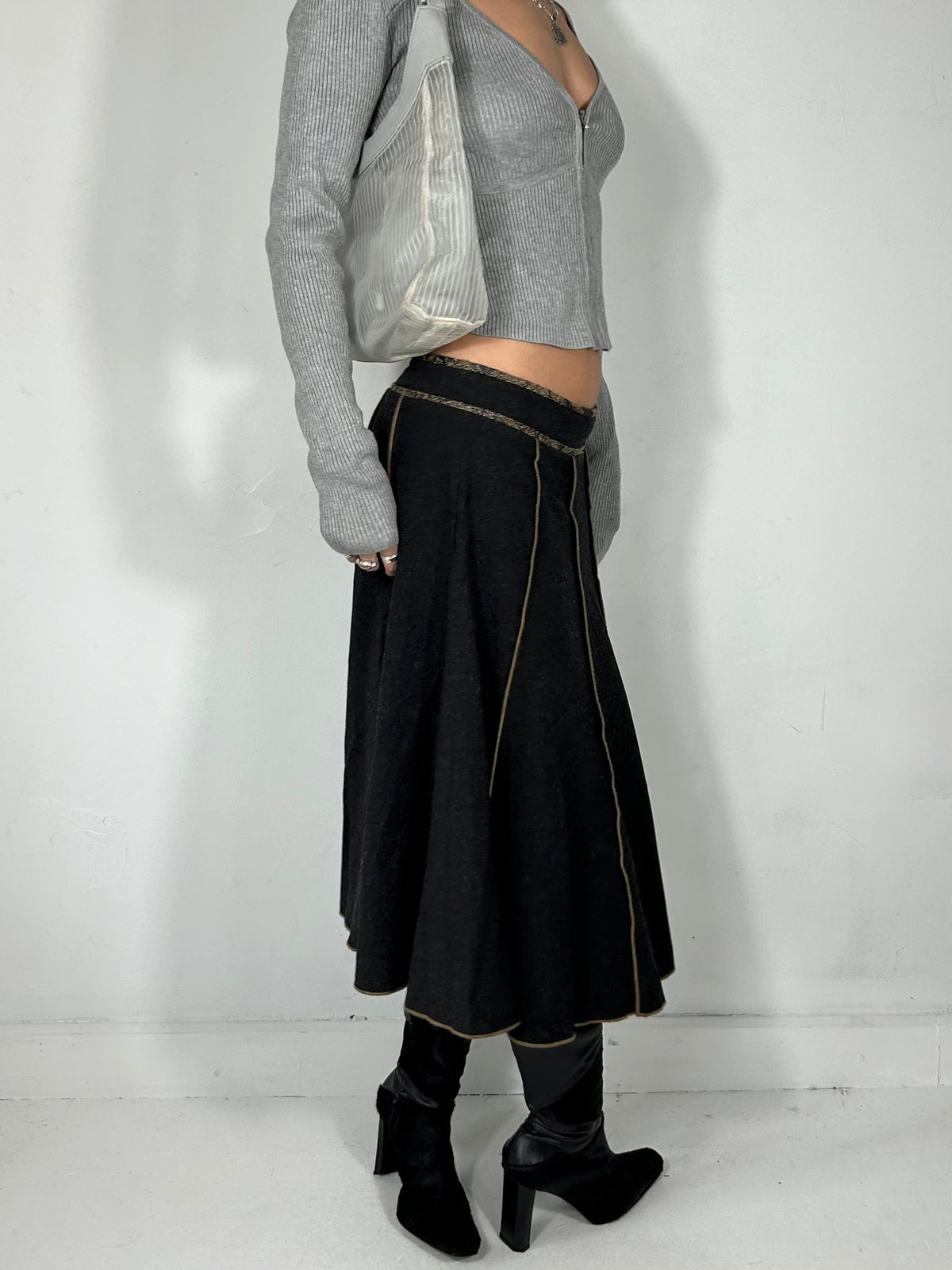 217 Charcoal Midi