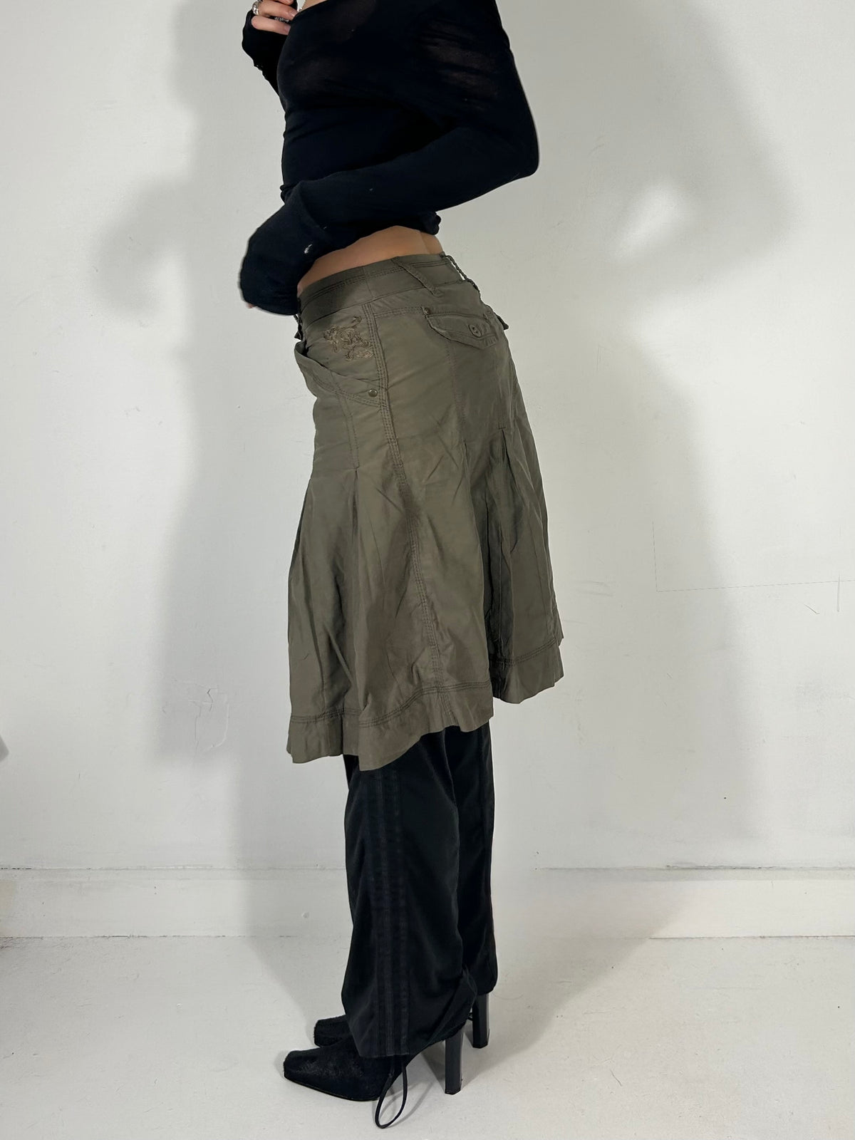 215 Khaki Midi