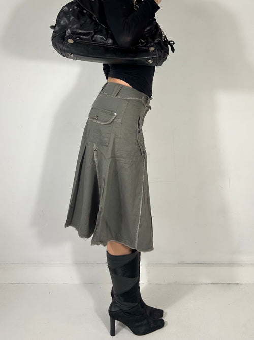 220 Raw Hem Midi