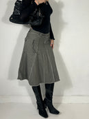 220 Raw Hem Midi
