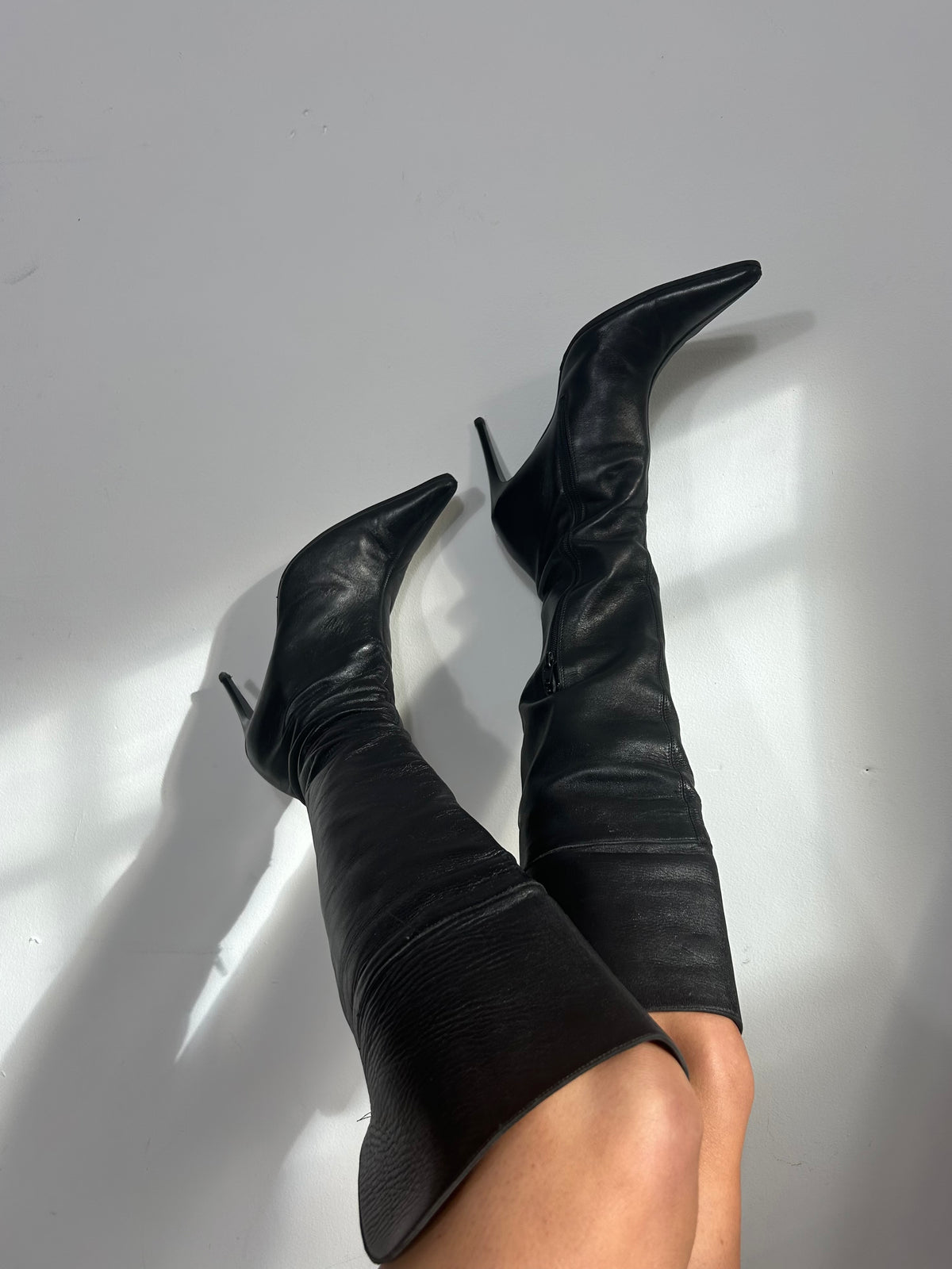 Leather Point Boots