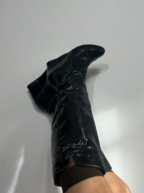Zip Wedge Boot