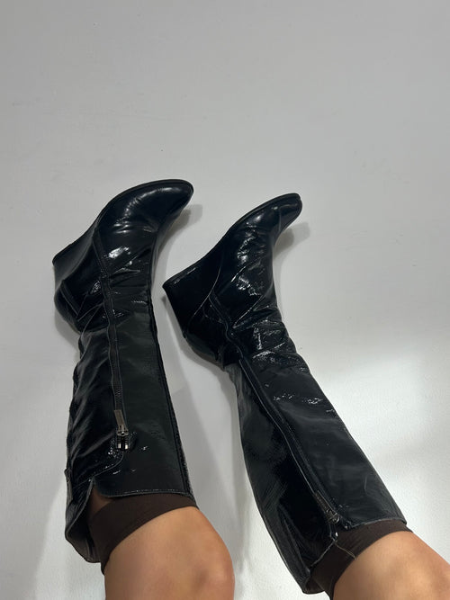 Zip Wedge Boot