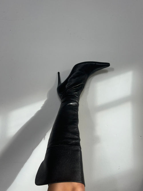Leather Point Boots