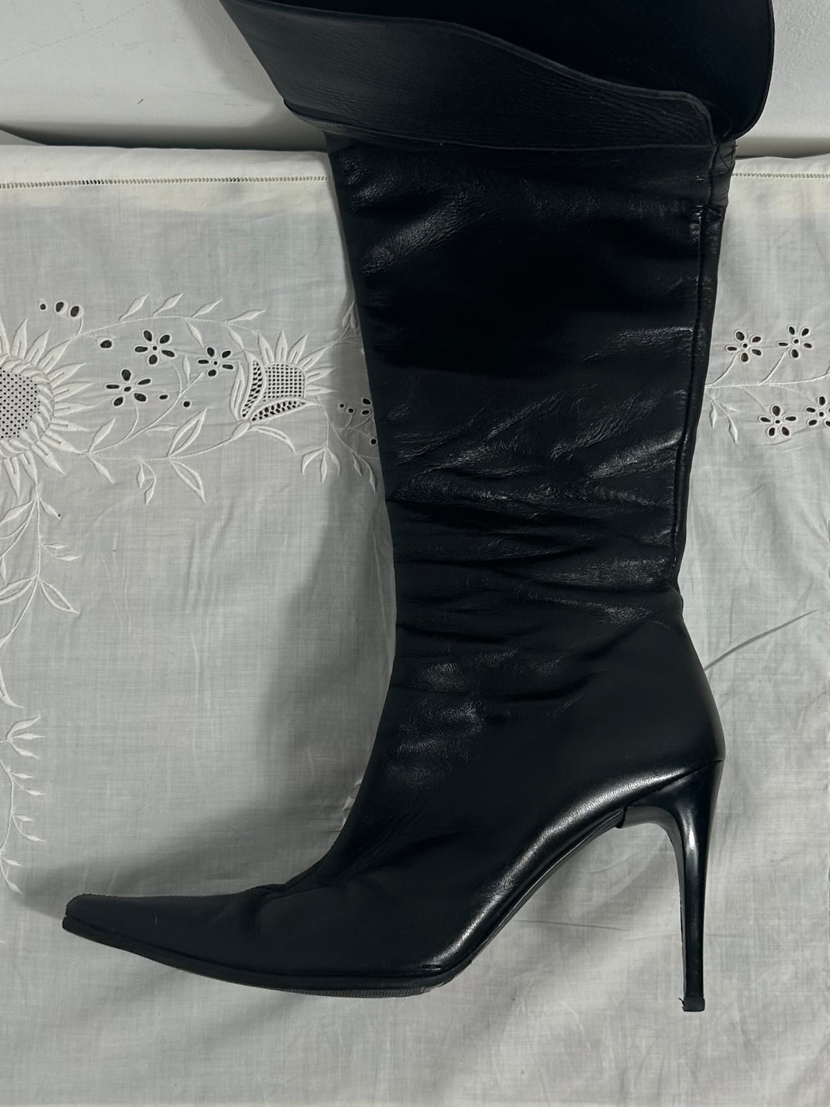 Leather Point Boots