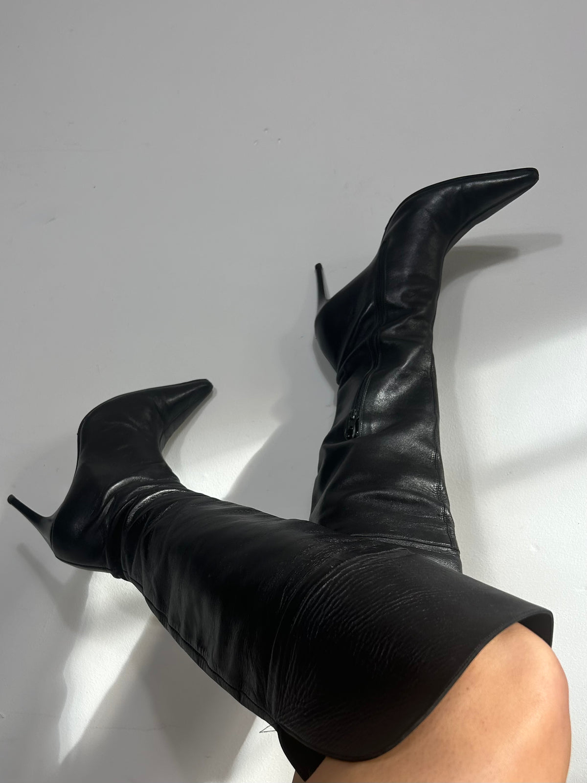 Leather Point Boots