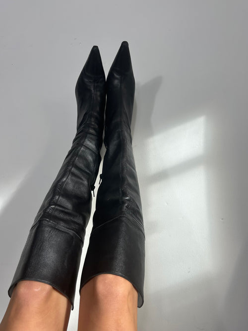 Leather Point Boots