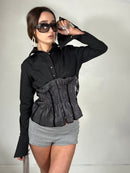 689 Checker Blouse