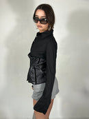 689 Checker Blouse