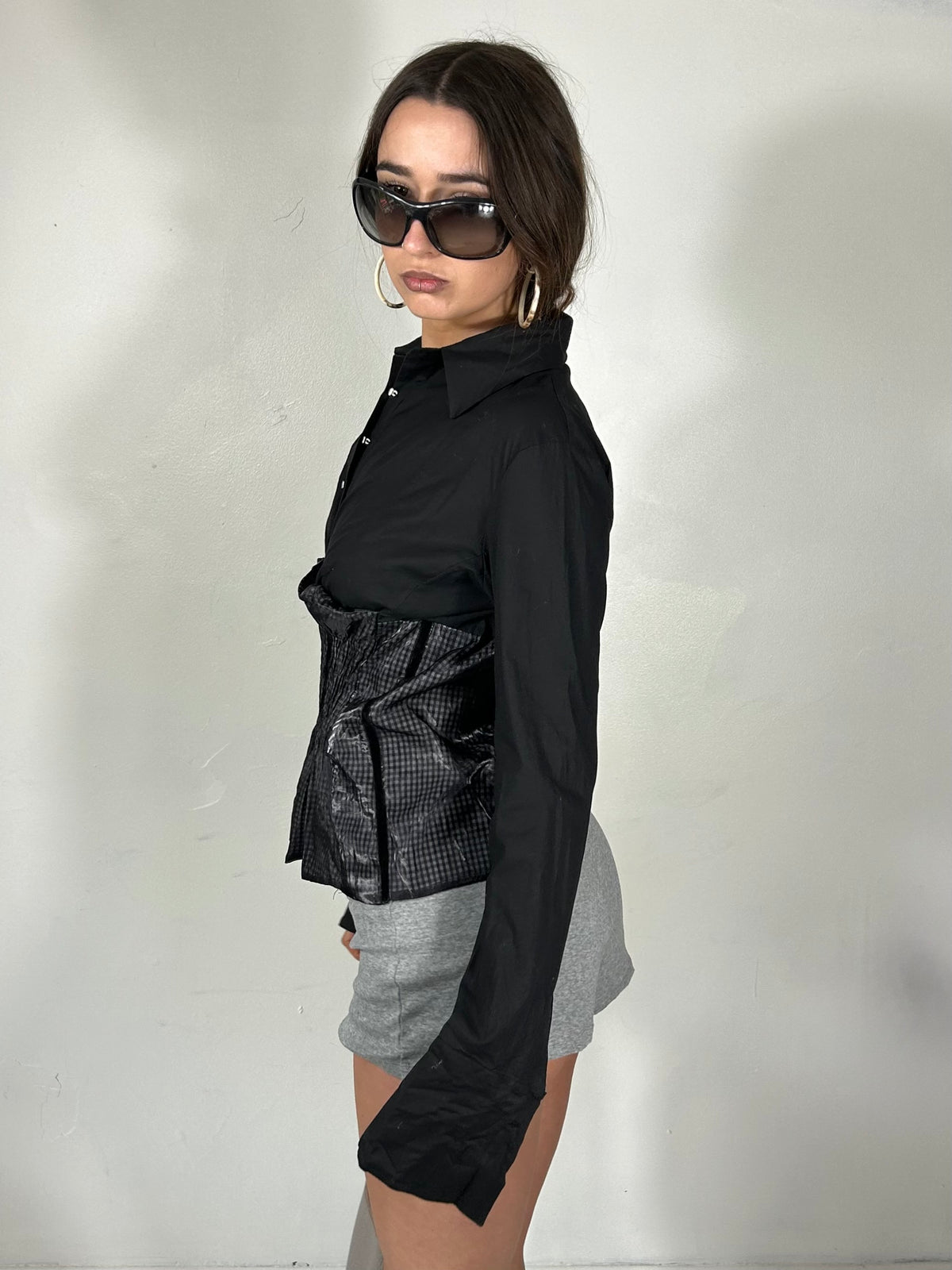 689 Checker Blouse
