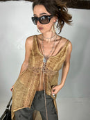 927 Lace-Up Drape