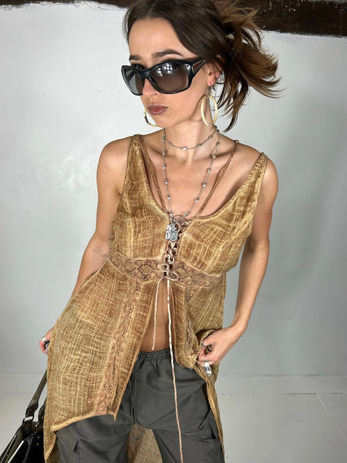 927 Lace-Up Drape